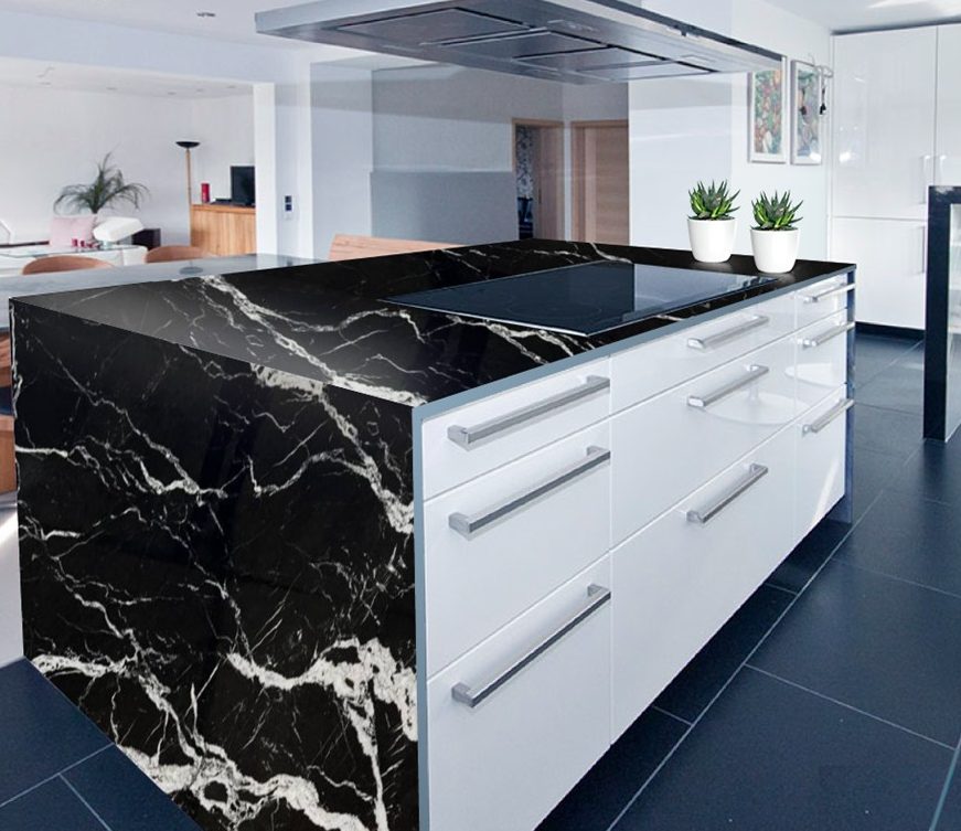 Küche Marmor Nero Marquina Küchenarbeitsplatte Marmor Nero Marquina